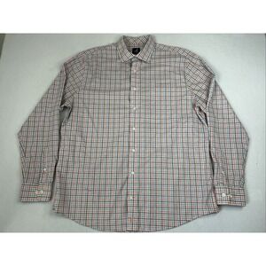 Johnnie-O Golf Cary Button Down Mens Size XL Starfish Striped Plaid